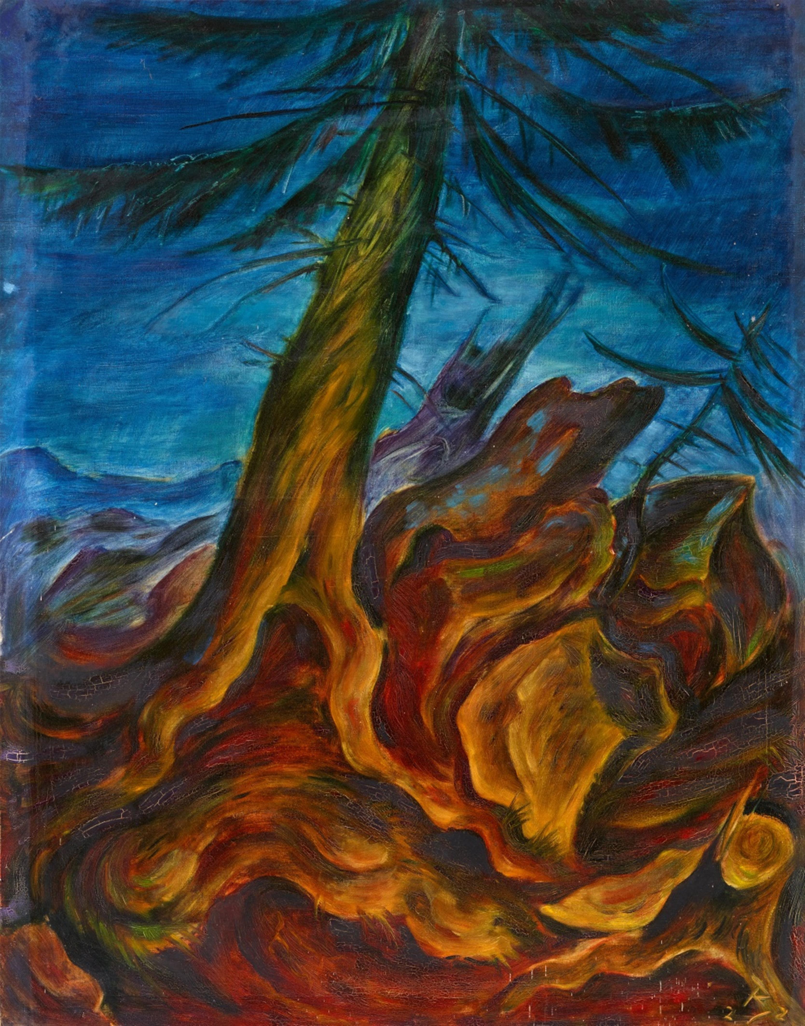 Richard Ziegler - Baum mit Fels