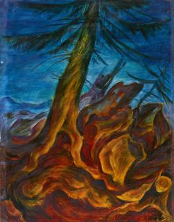 Richard Ziegler - Baum mit Fels