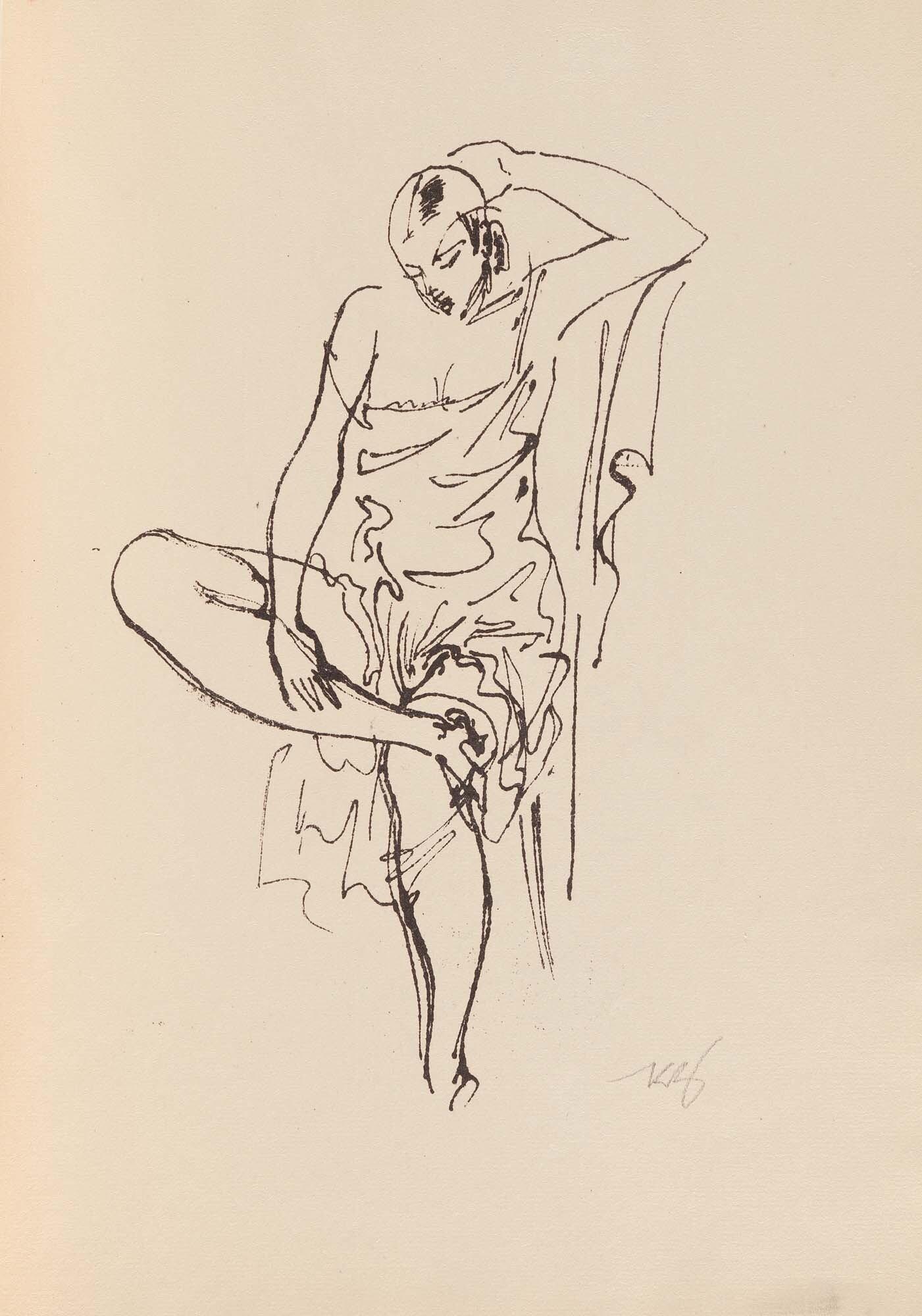 Richard Ziegler - Folge von 11 Bll.: Mädchen, 12 Studien.