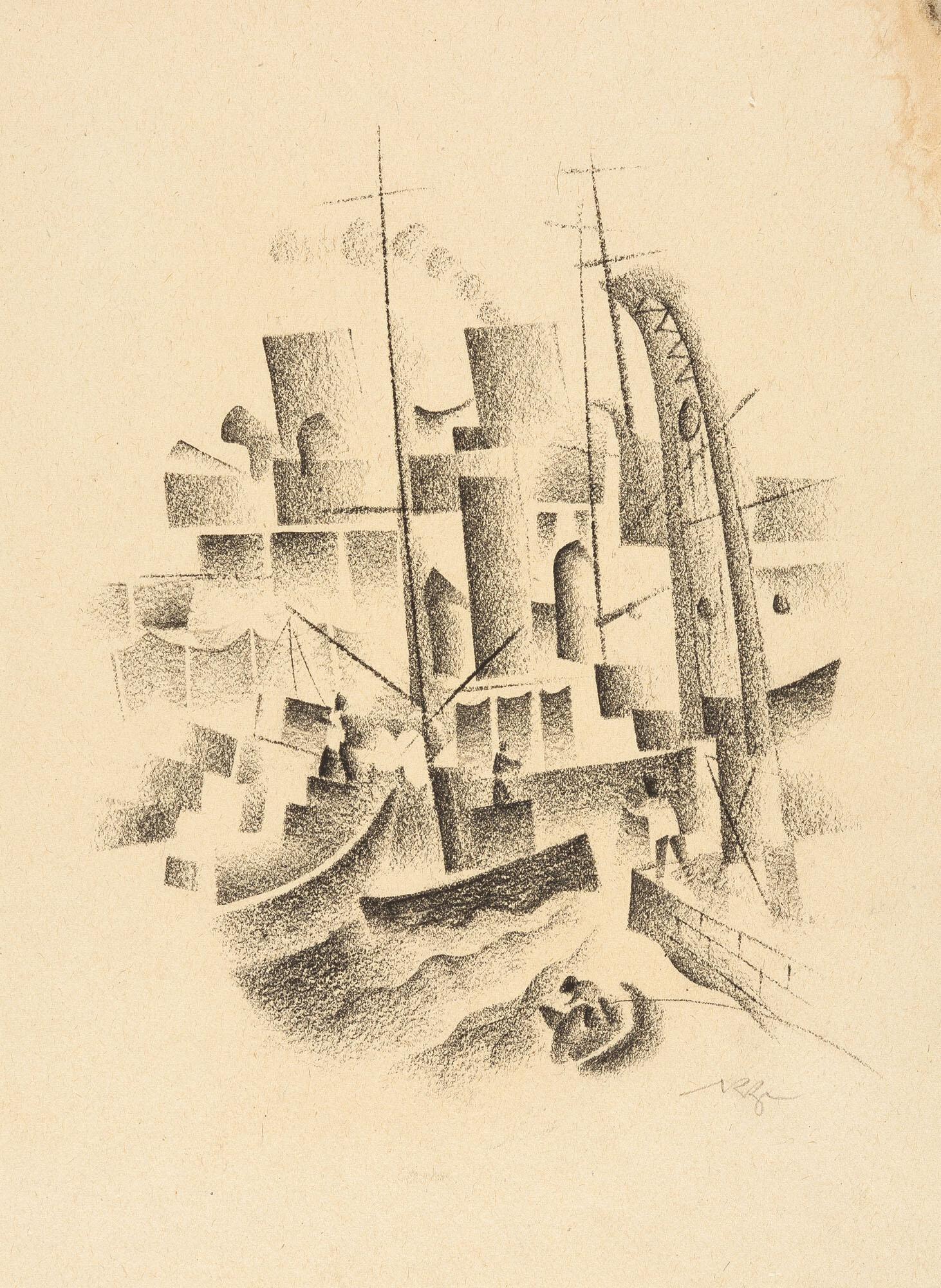 Richard Ziegler - Im Hafen von Genua.