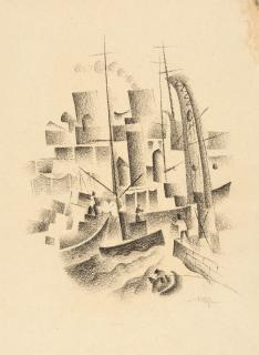 Richard Ziegler - Im Hafen von Genua.