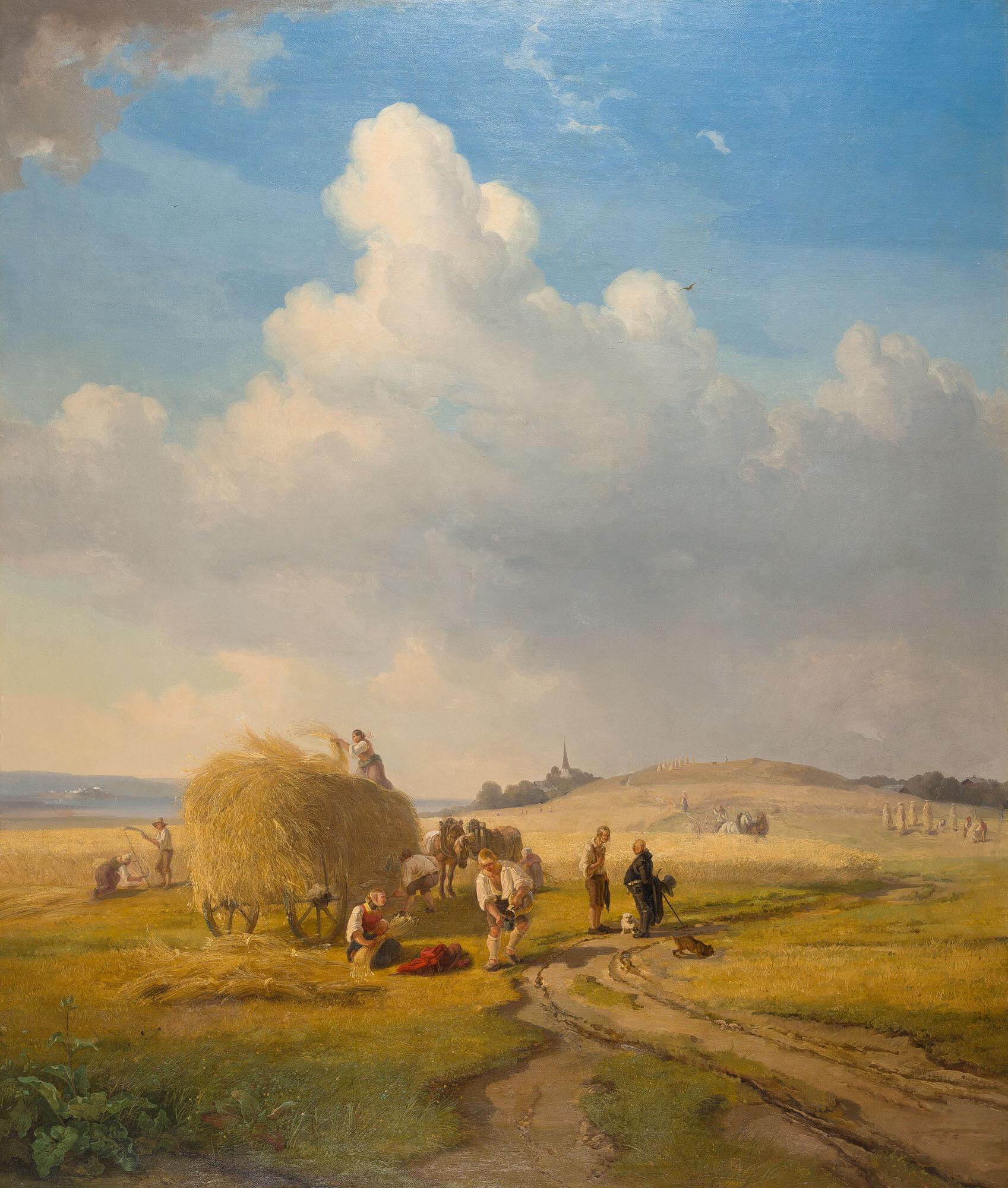 Richard Zimmermann - Ernteszene am Starnberger See.