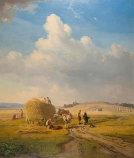 Richard Zimmermann - Ernteszene am Starnberger See.