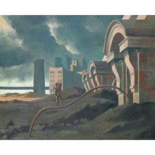 Rick Amor - Australian under The Bridge: Stormy Sky