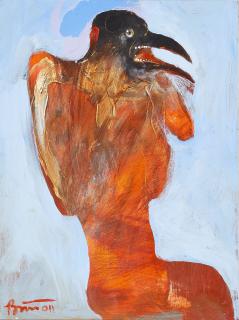 Rick Bartow - Red Crow Blue Sky