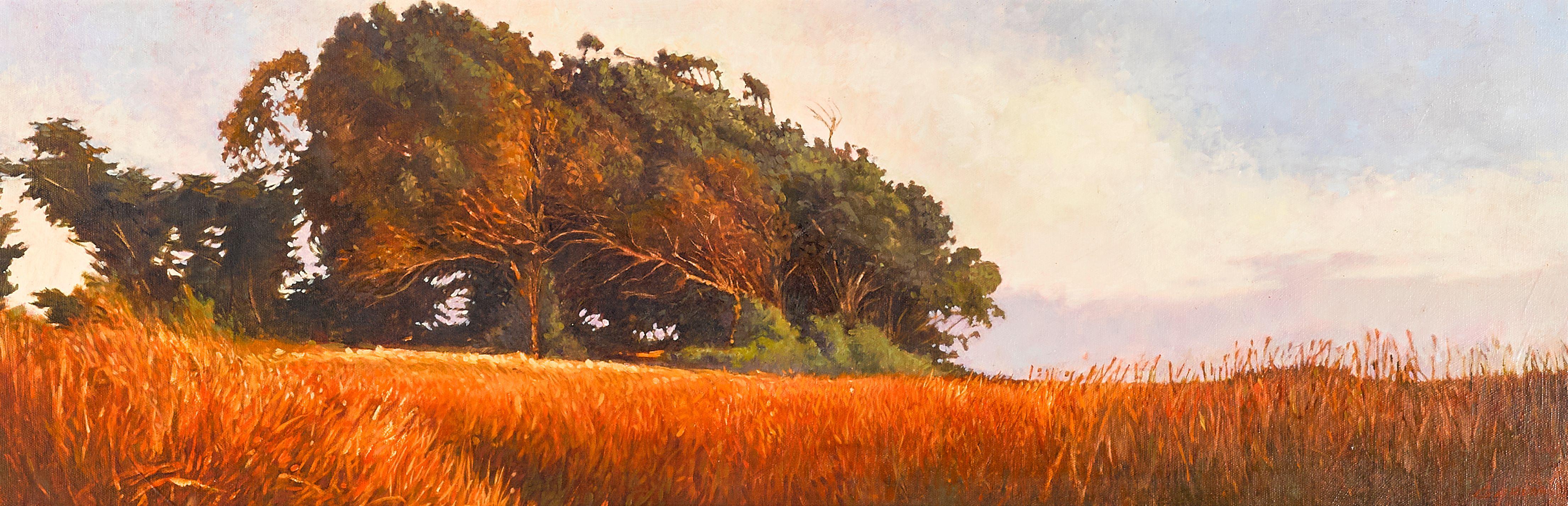 Rick Garcia - Coal Oil Point, Goleta 12 x 36 in. framed 18 x 32 in.