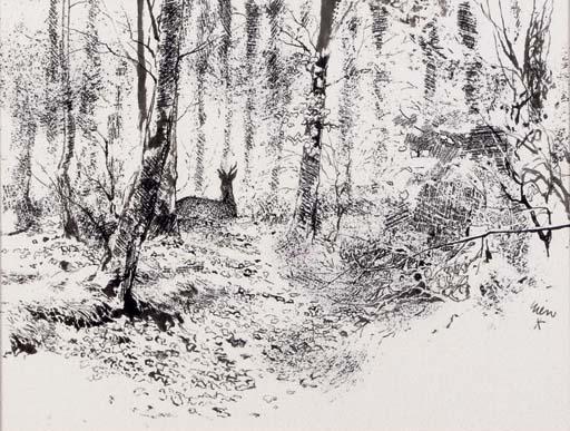 Rien Poortvliet - Deer in the woods