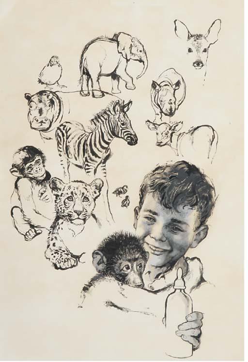 Rien Poortvliet - Help Jij Ook Mee?: A Poster Design For The World Wildlife Fund