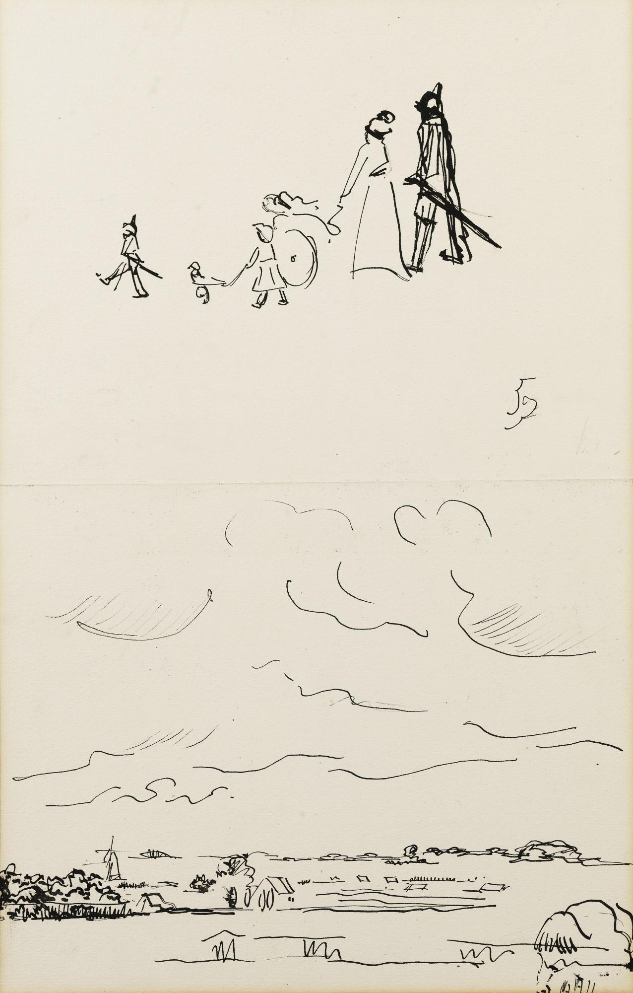 Rik Wouters - Campagne Hollandaise - Recto La Famille - Verso