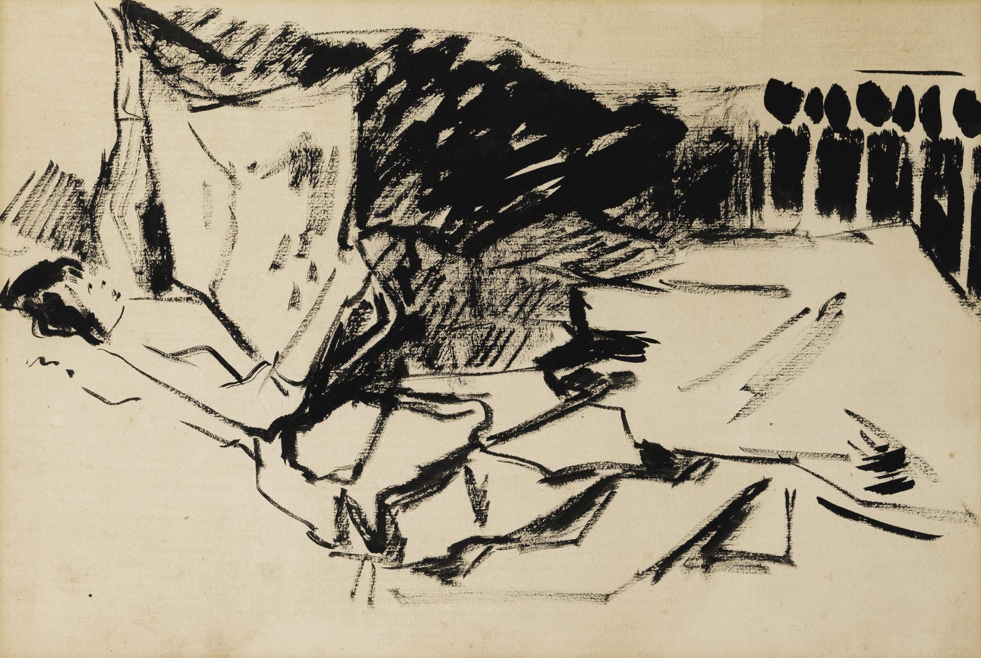 Rik Wouters - Femme Couchée Lisant Le Journal (Recto - Verso)