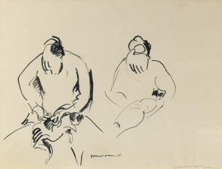 Rik Wouters - La toilette du chat: grooming the cat