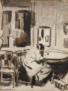 Rik Wouters - Nel seated at a table