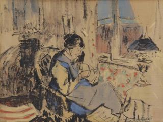 Rik Wouters - Nel Wouters in front of a window