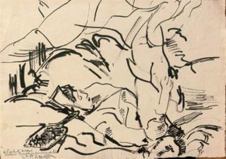 Rik Wouters - Taking a rest (recto): a study (verso)