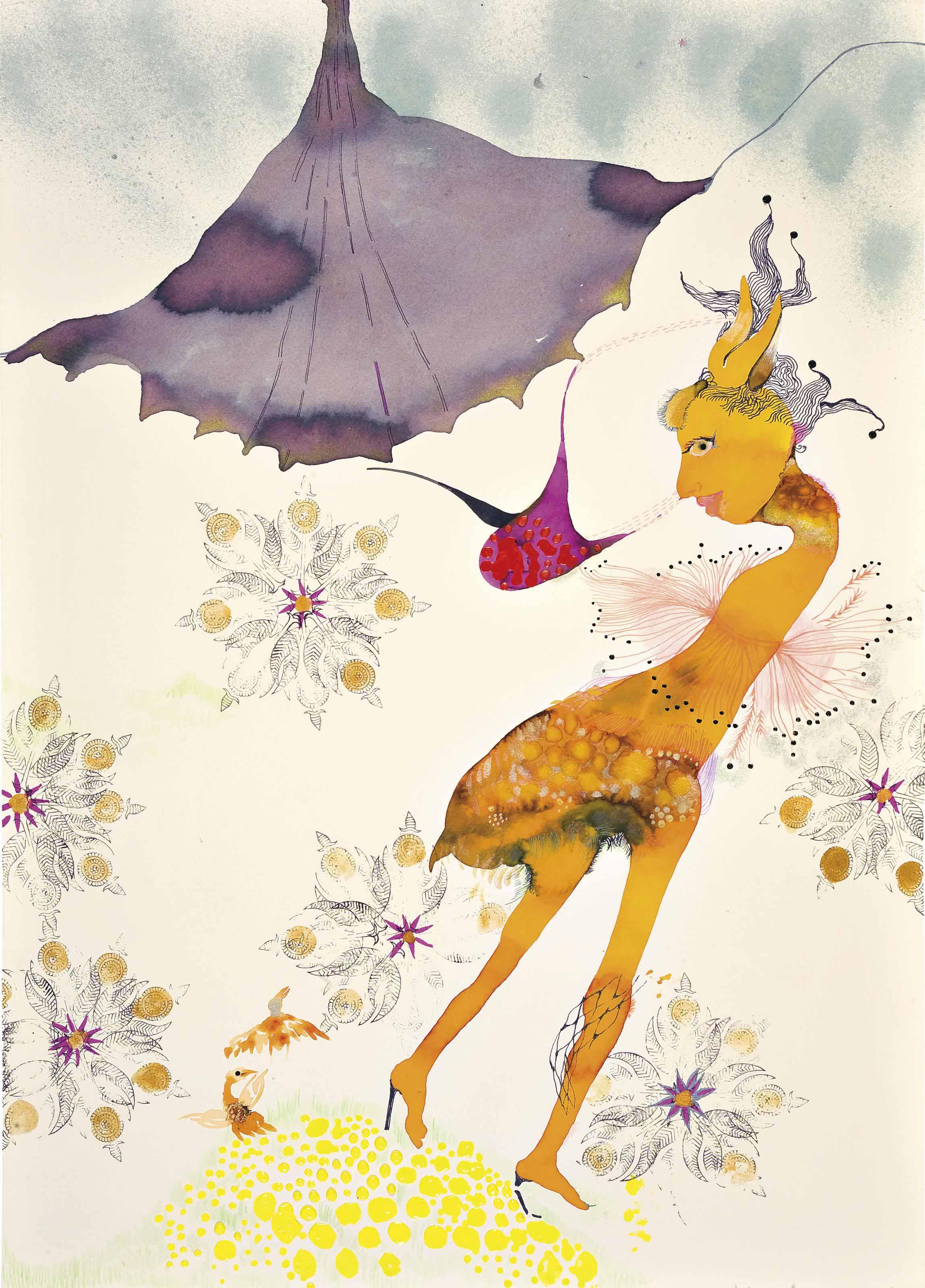 Rina Banerjee - Ostrich Girl in Exile