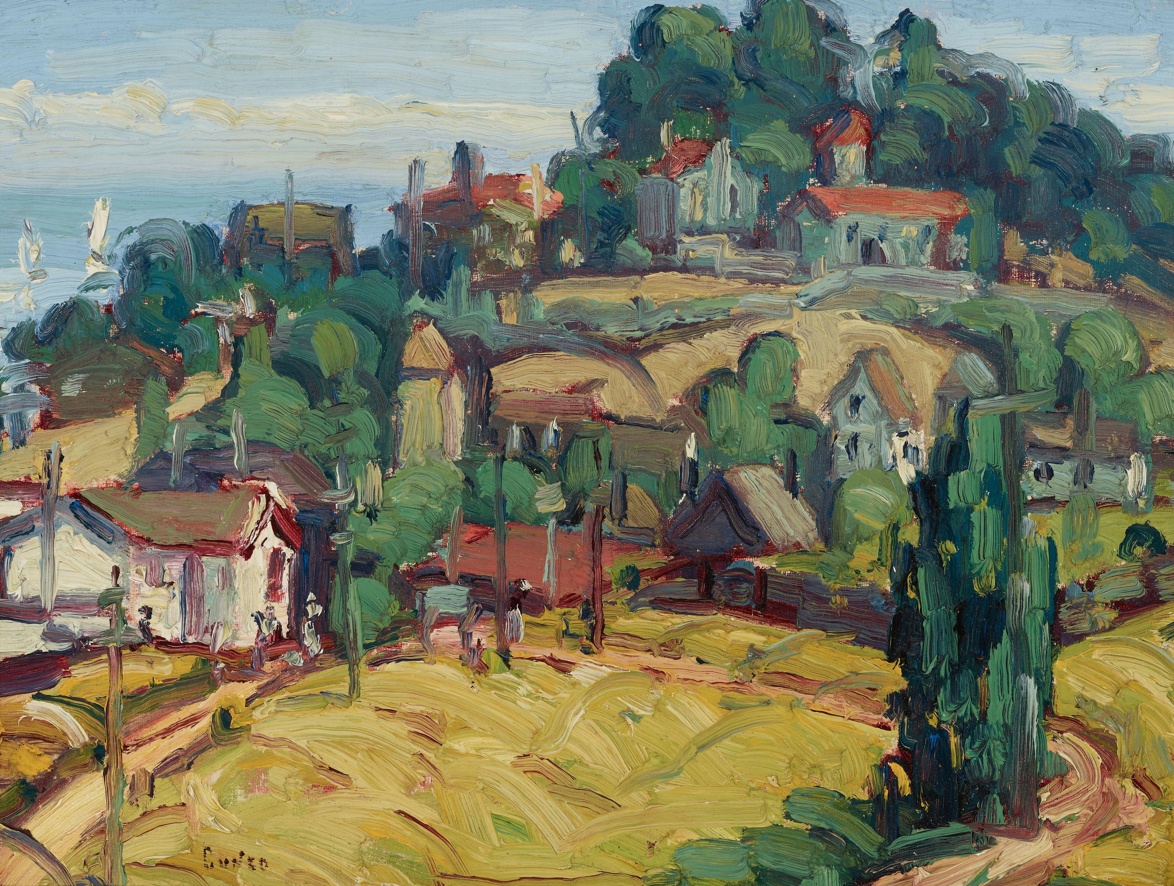 Rinaldo Cuneo - The Hillside (Houses Along The San Francisco Coast)