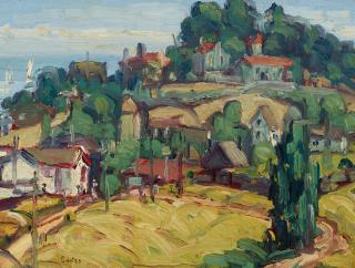 Rinaldo Cuneo - The Hillside (Houses Along The San Francisco Coast)