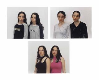 Rineke Dijkstra - (i) Chen and Efrat, Herzliya, Israel, November 18, 1999    (ii) Chen and Efrat, Herzliya, Israel, December 16, 2000    (iii) Chen and Efrat, Herzliya, Israel, March 27, 2004