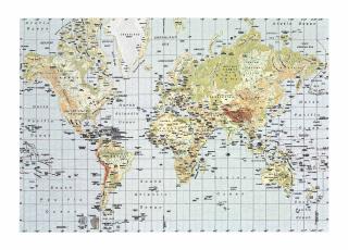 Rob Pruitt - Pjätteryd Oil Painting: World Map