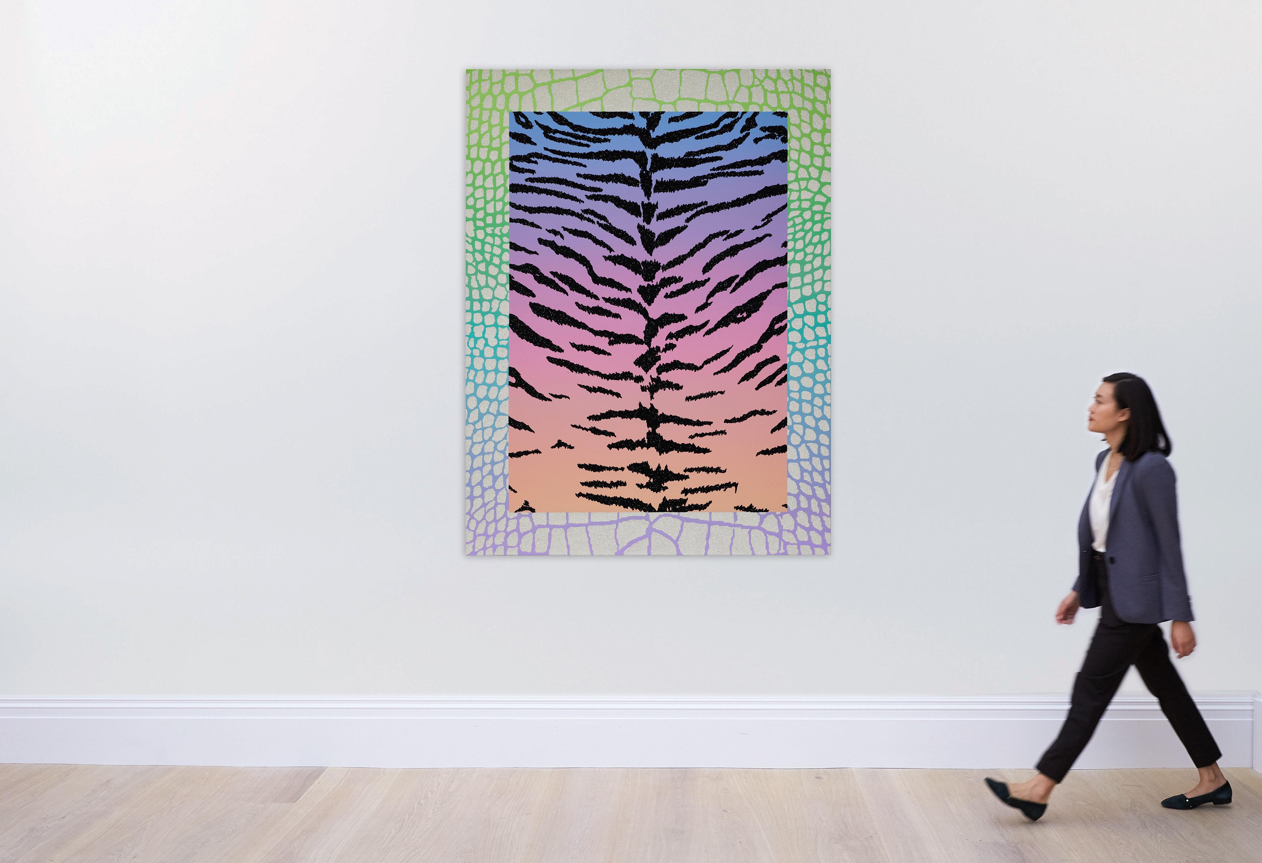 Rob Pruitt - Wild Life Painting (Crocodile White Tiger)