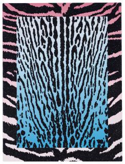 Rob Pruitt - Wild Life Painting (Pink Zebra Blue Ocelot)