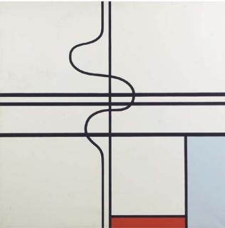 Rob Scholte - Mondriaan revisited/Composition gris - rouge