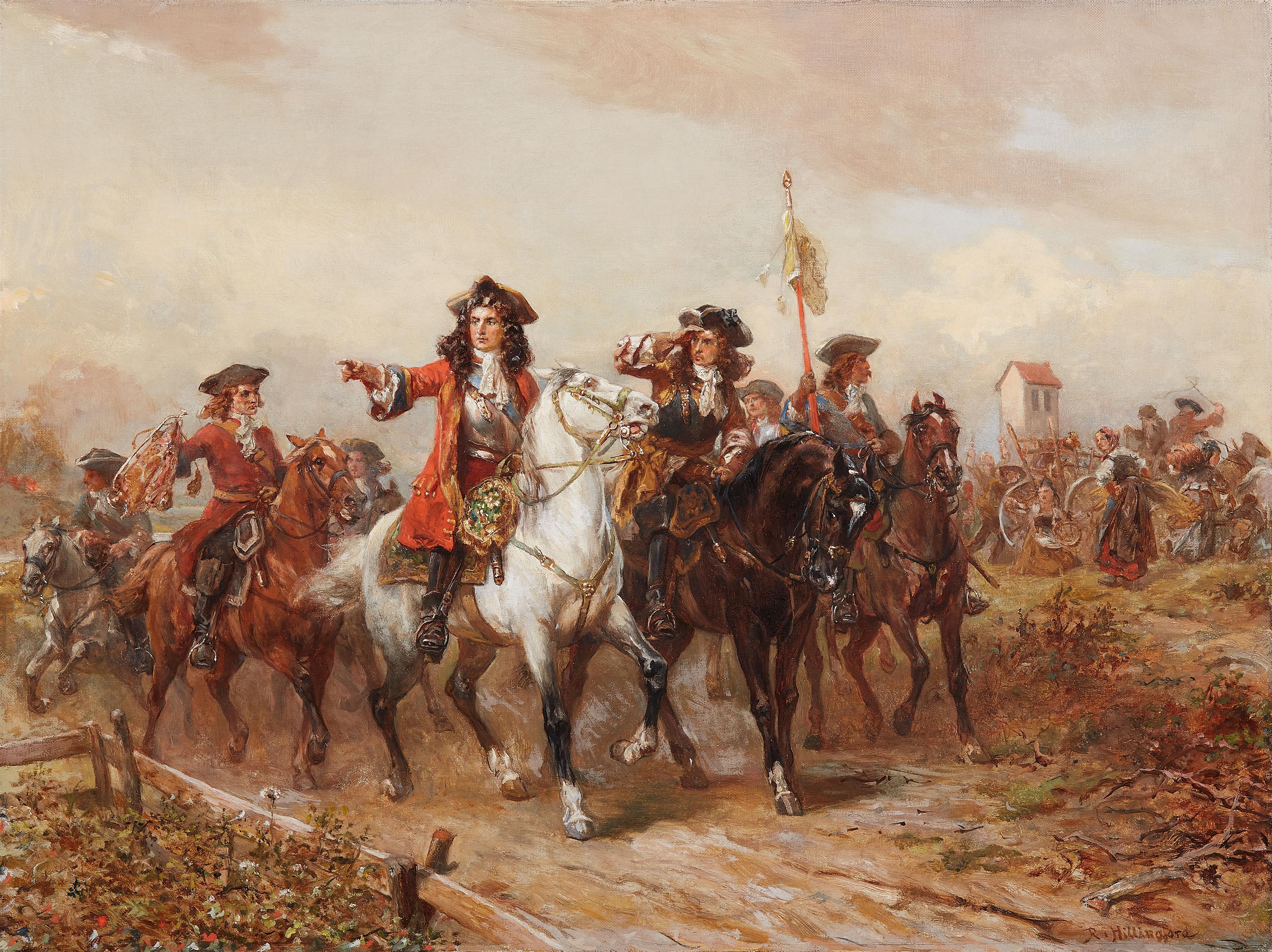 Robert Alexander Hillingford - Marlborough und Prinz Ruprecht bei der Heeresinspektion