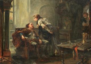 Robert Alexander Hillingford - \'The Tired Warrior\'; together with a scene from the Barber of Seville