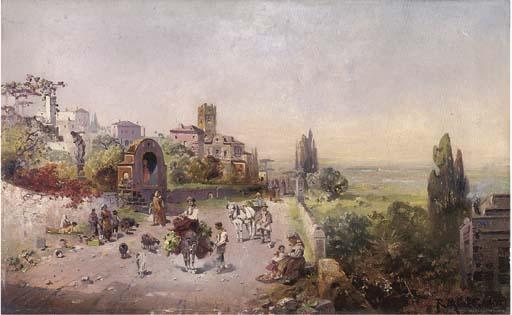 Robert Alott - The road past the Villa Falconiere?, outside Rome