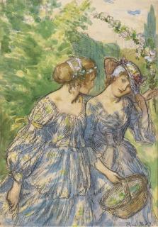 Robert Anning Bell, R.A. - \'See where my love a-maying goes/with sweet Dame Flora playing.\'