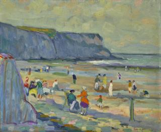 Robert Antoine Pinchon - Animation Sur La Plage
