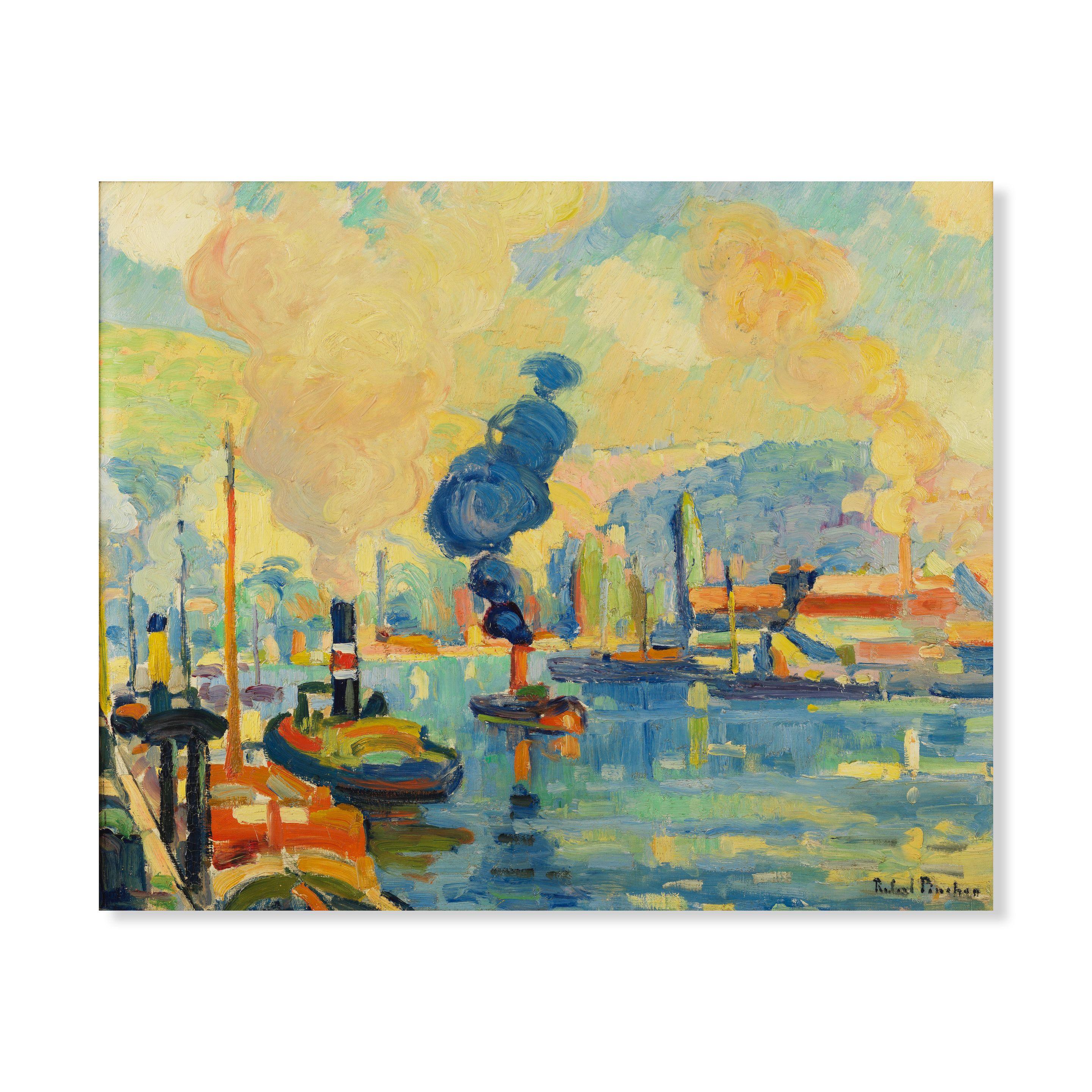 Robert Antoine Pinchon - Fumée de péniches au Pré-aux-Loups