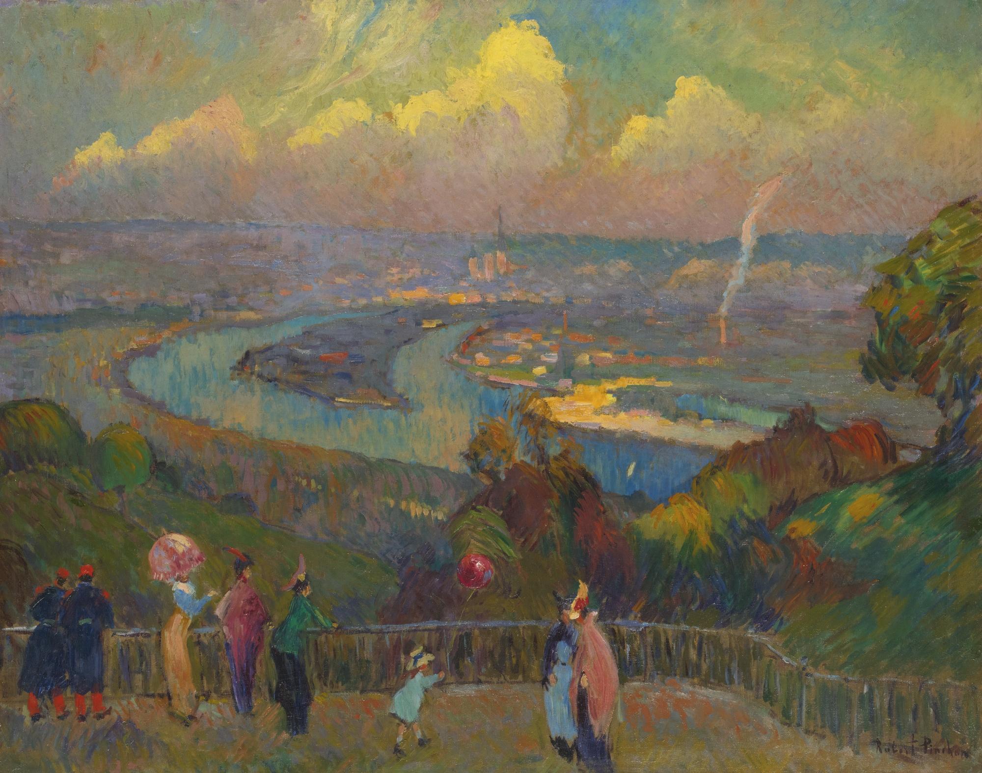 Robert Antoine Pinchon - Rouen, La Seine, Vue Depuis Le Hauteurs De Caudebec