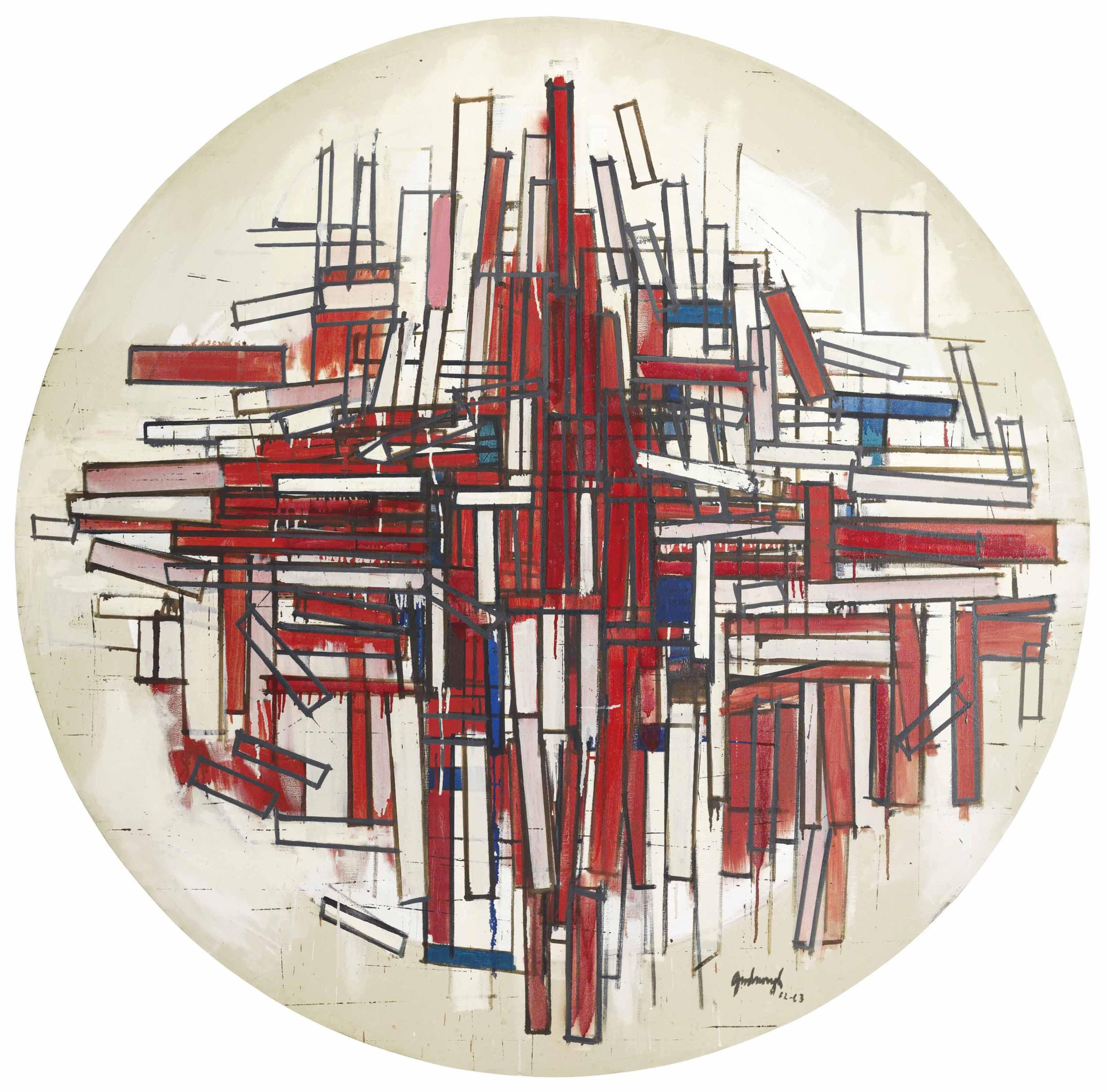 Robert Arthur Goodnough - Circle with Red