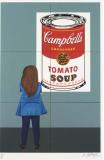 Robert Ballagh - Girl looking at an Andy Warhol