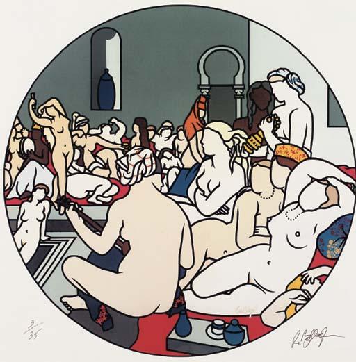 Robert Ballagh - The Turkish Bath, after Ingres