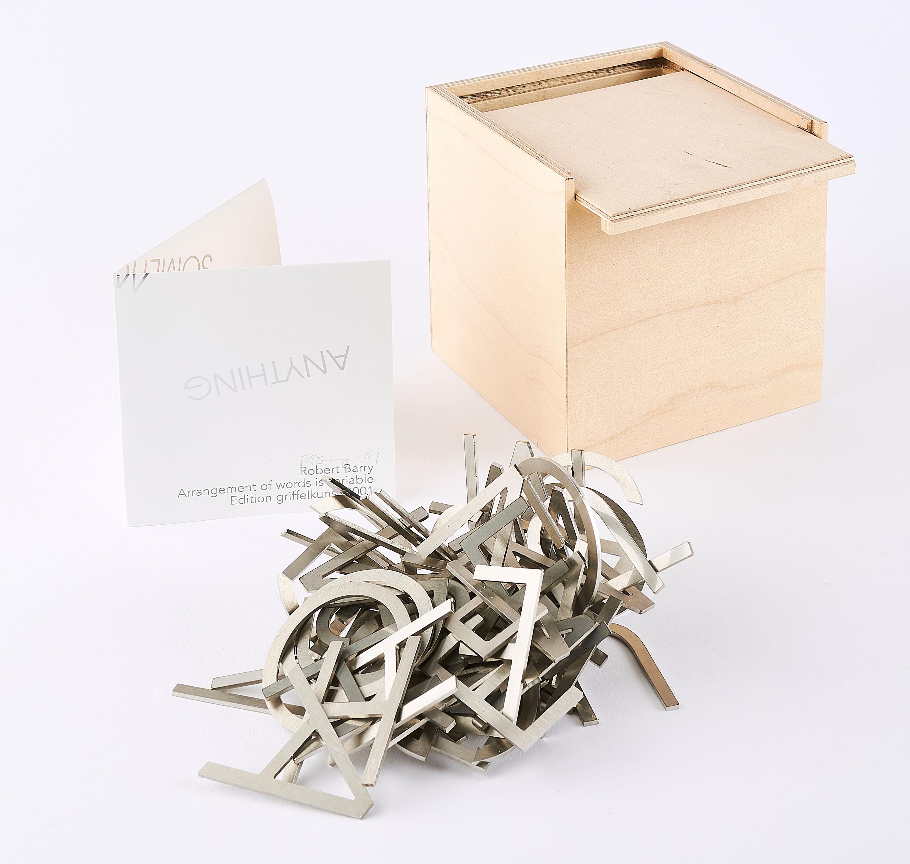 Robert Barry - Arrangement of words is variable.