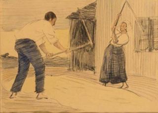 Robert Bevan - The Flail, Brittany