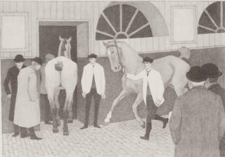 Robert Bevan - The Horse Market (Barbican No. 1) (Dry 34)