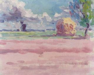 Robert Bevan - Windmill and Haystack, Poland