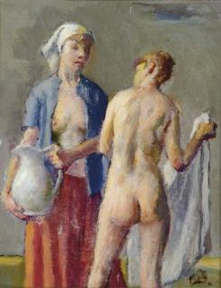 Robert Brackman - Study of two figures