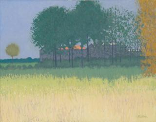 Robert Buhler, R.A. - Farmhouse, Amagansett, Long Island