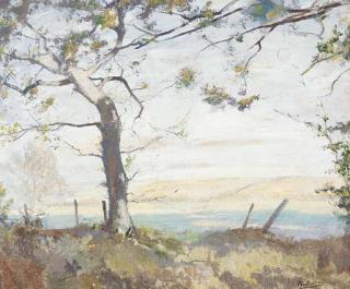 Robert Burns, R.A., H.R.S.A., R.W.S. - The Lammermuirs from Bankhead Humbie