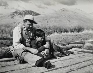 Robert Capa - Hemingway And Son Gregory During Hunting Trip In Sun Valley