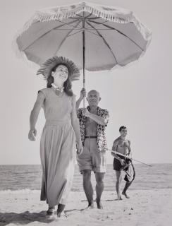 Robert Capa - Picasso and Francoise Gilot