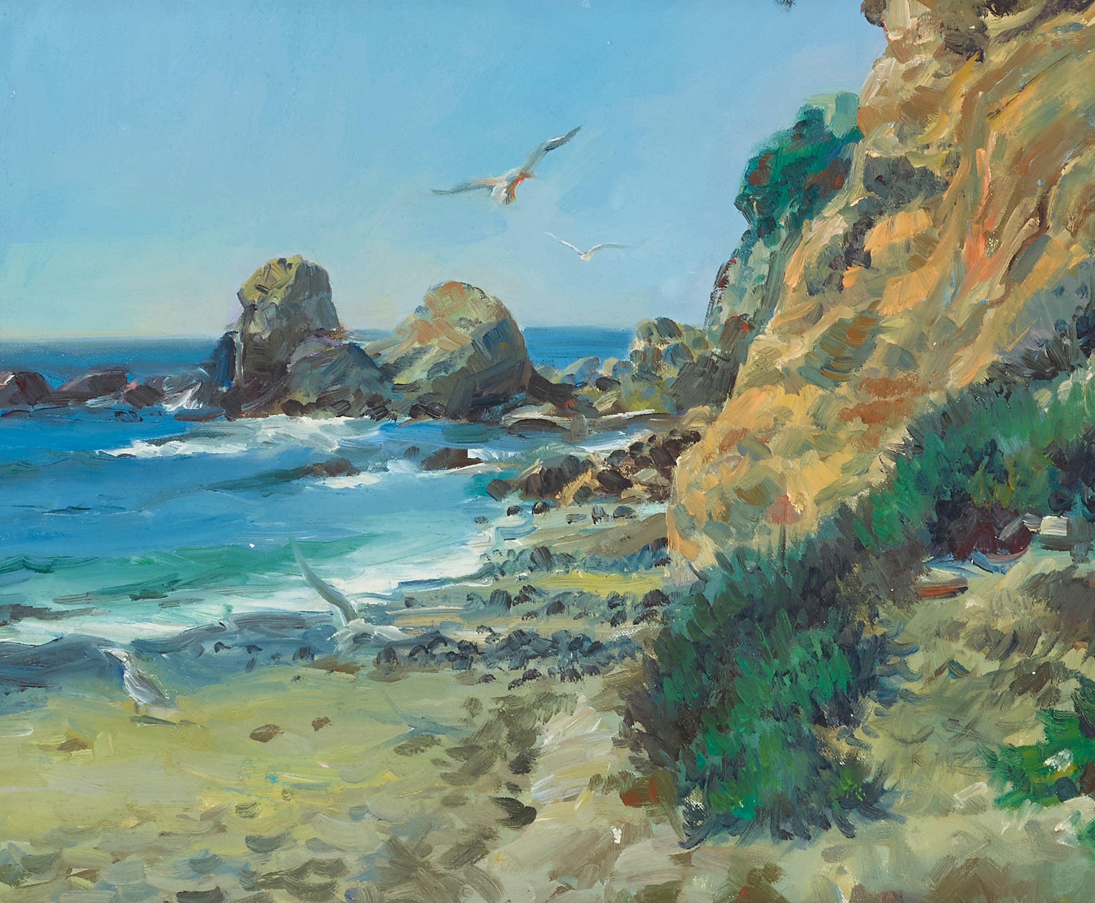 Robert Caples - Coastal Scene 16 x 19 1/2 in. framed 22 x 26 in.