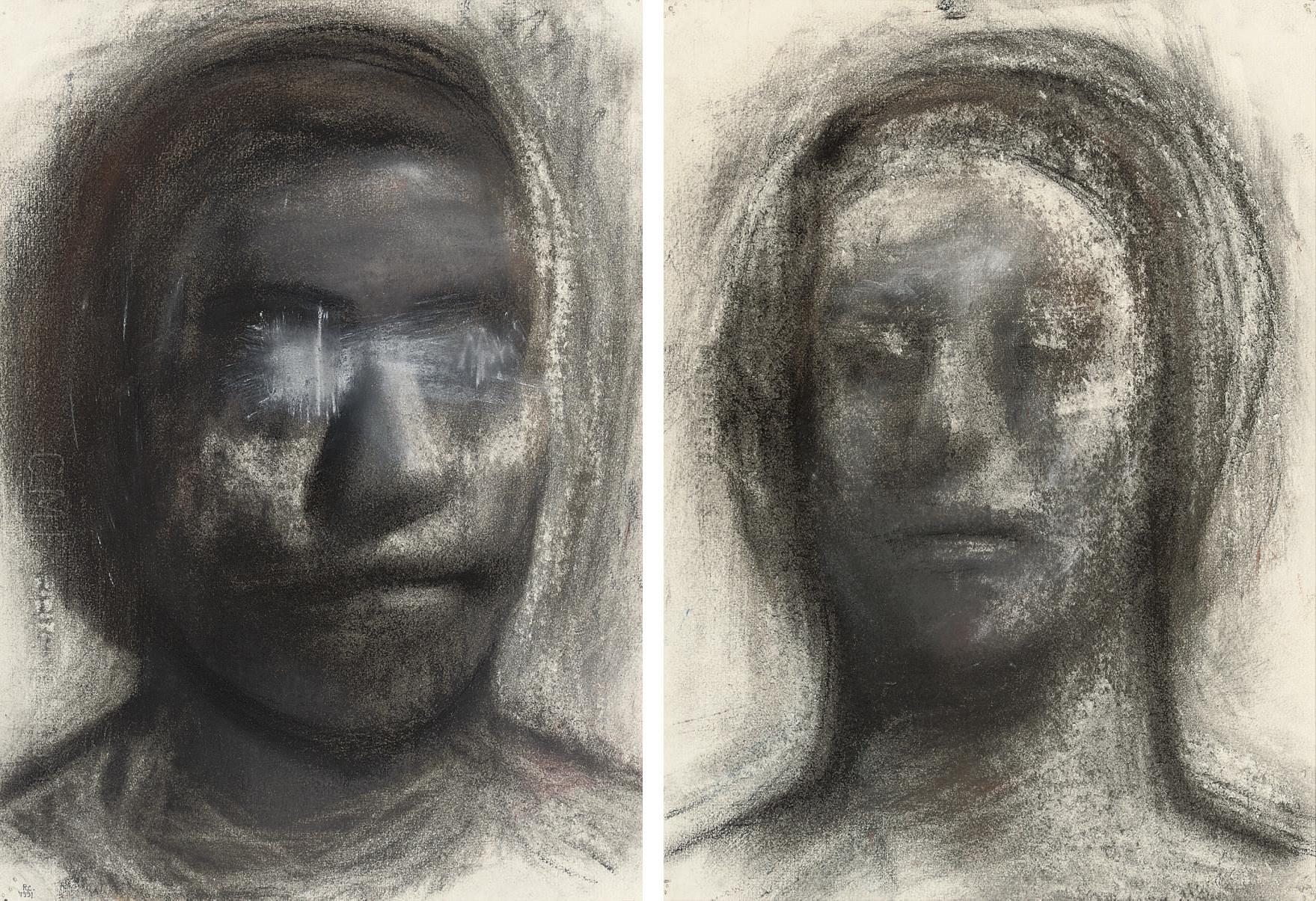 Robert Clatworthy, R.A. - Head I; and Head VIII