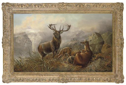 Robert Cleminson - Deer in the highlands