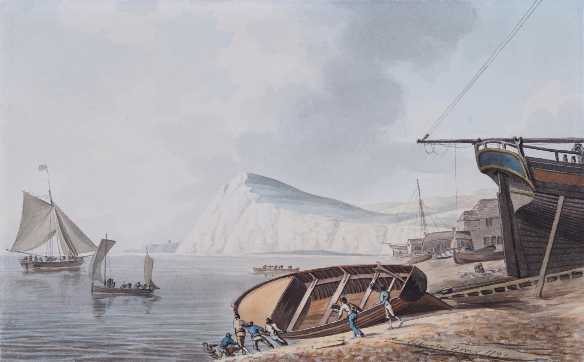 Robert Cleveley - Pushing out the boat near Shakespeare\'s Cliff, Dover