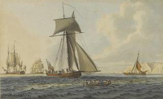 Robert Cleveley - Taking Crew To An English Frigate, Near The Needles, Isle Of Wight